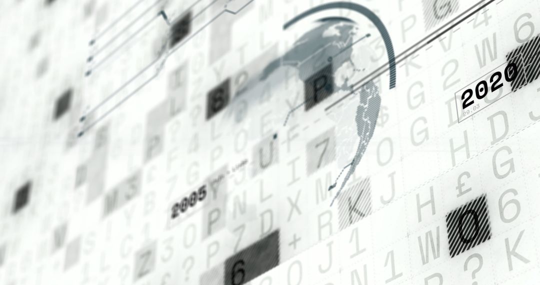 Abstract Global Connections with Digital Interface Concept