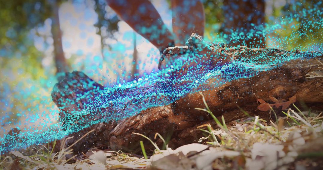 Stepping onto Decaying Log in Forest with Digital Particles