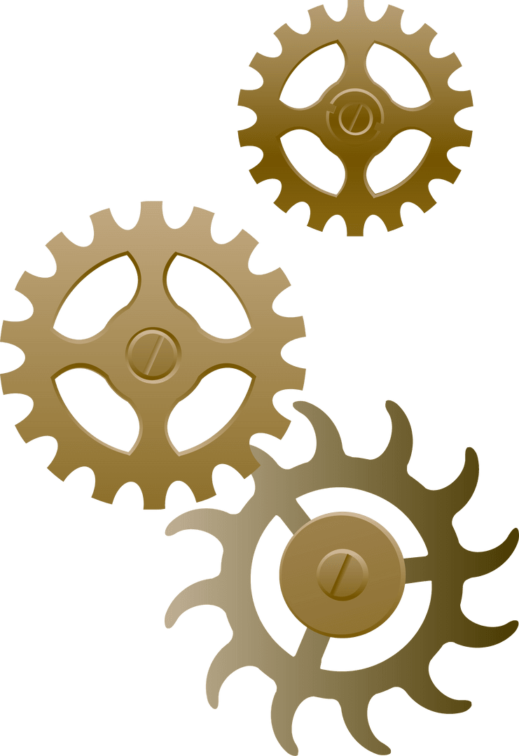 Meshing Golden Gears on Transparent Background - Download Free Stock Images Pikwizard.com