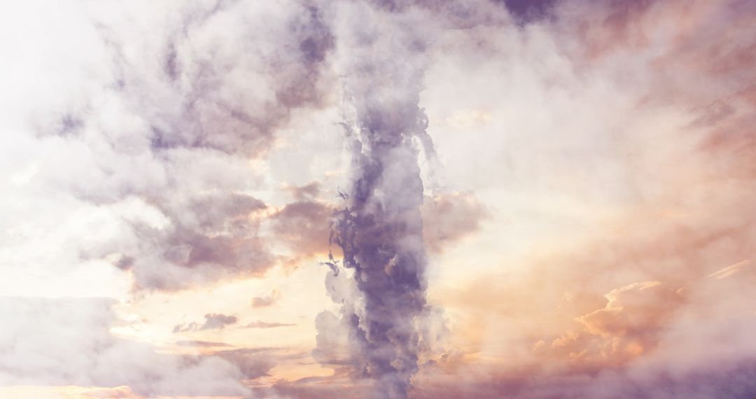 Fiery Cross in Open Sky Symbolizing Faith and Hope