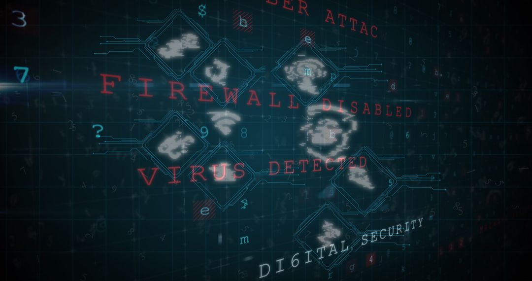 Cybersecurity Threat Alerts on Digital Interface