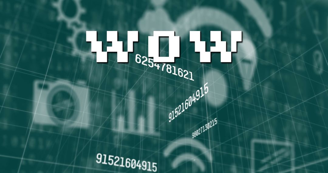 Retro Digital Interface with Glitch Text Effect