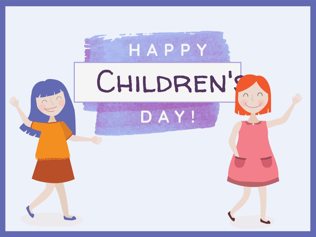 Cheerful Children's Day Celebration Template with Happy Kids