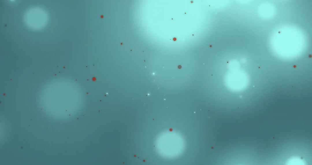 Abstract Green Background with Floating Glowing Particles