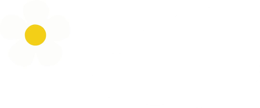 Transparent Minimalist White Cloud and Flower Icon Set