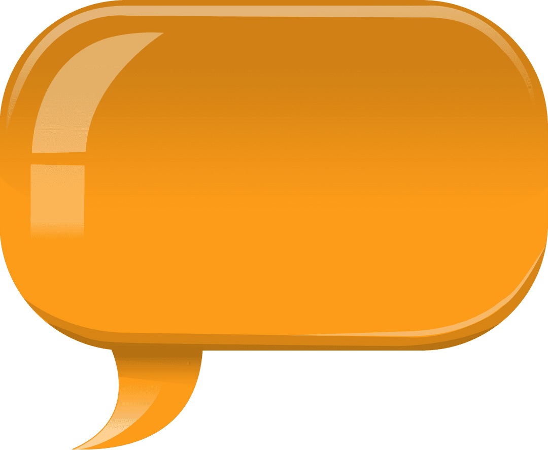 Transparent Yellow Speech Bubble Icon Design