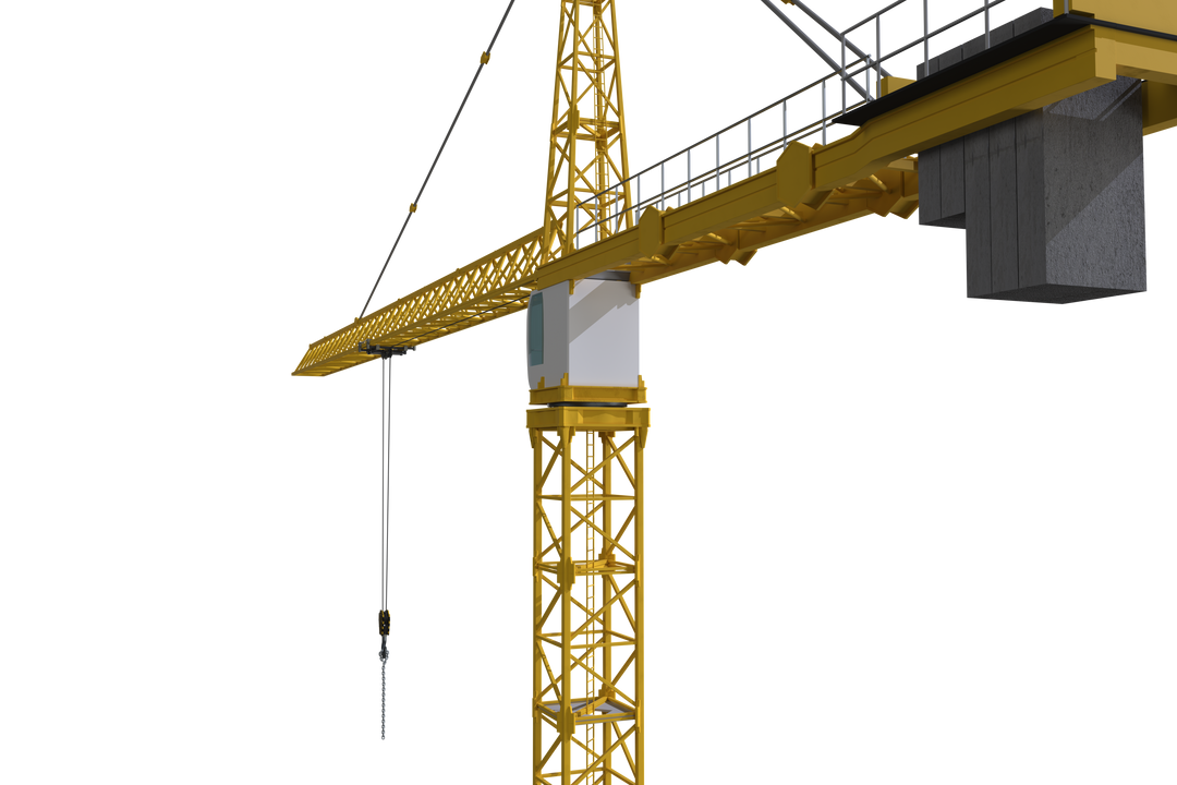 Studio Shoot of Construction Crane Isolated on Transparent Background - Download Free Stock Images Pikwizard.com