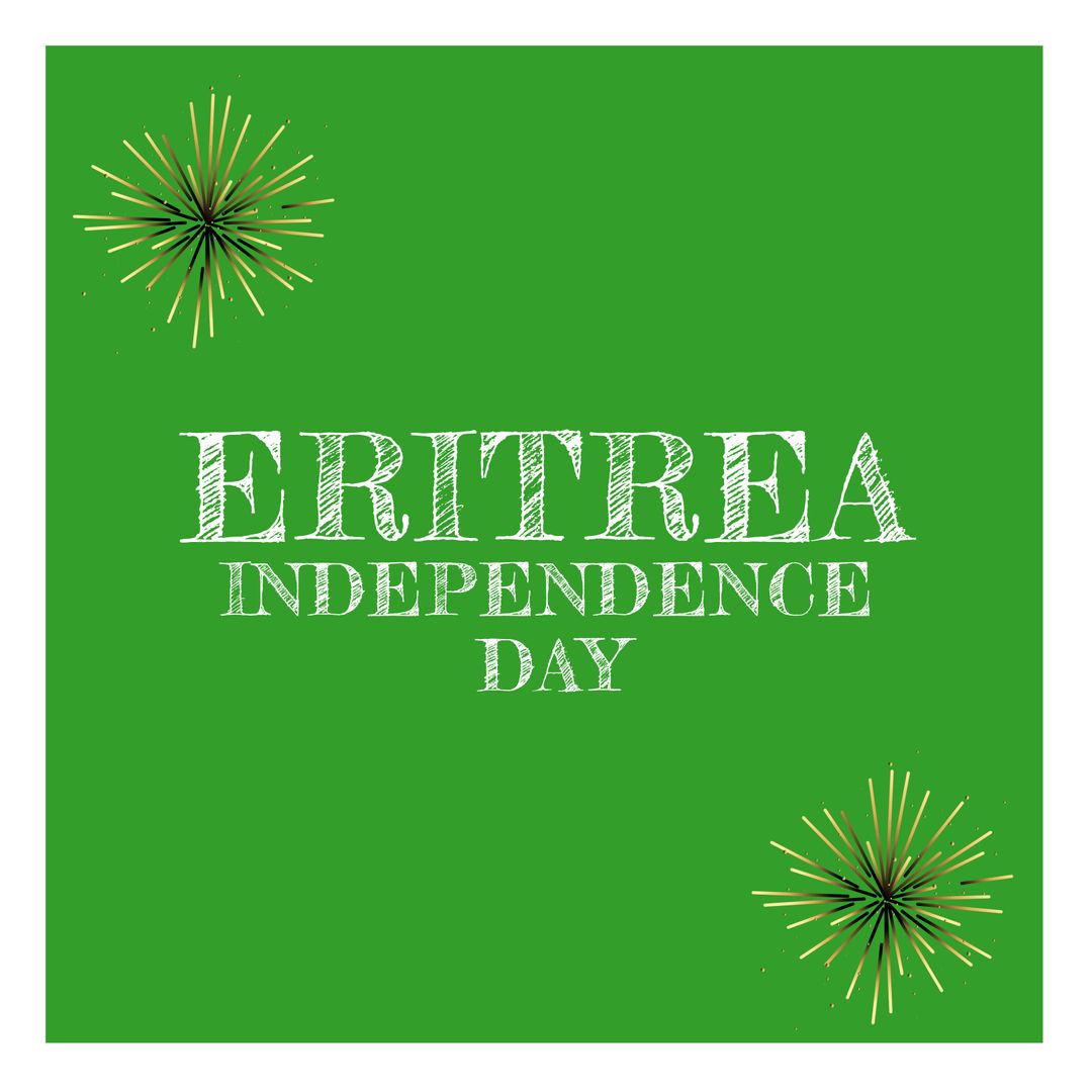 Eritrea Independence Day Celebration with Fireworks Illustration