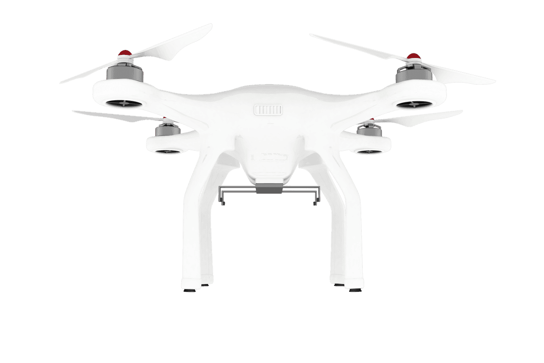 Modern Transparent Drone on White Background for Creative Projects