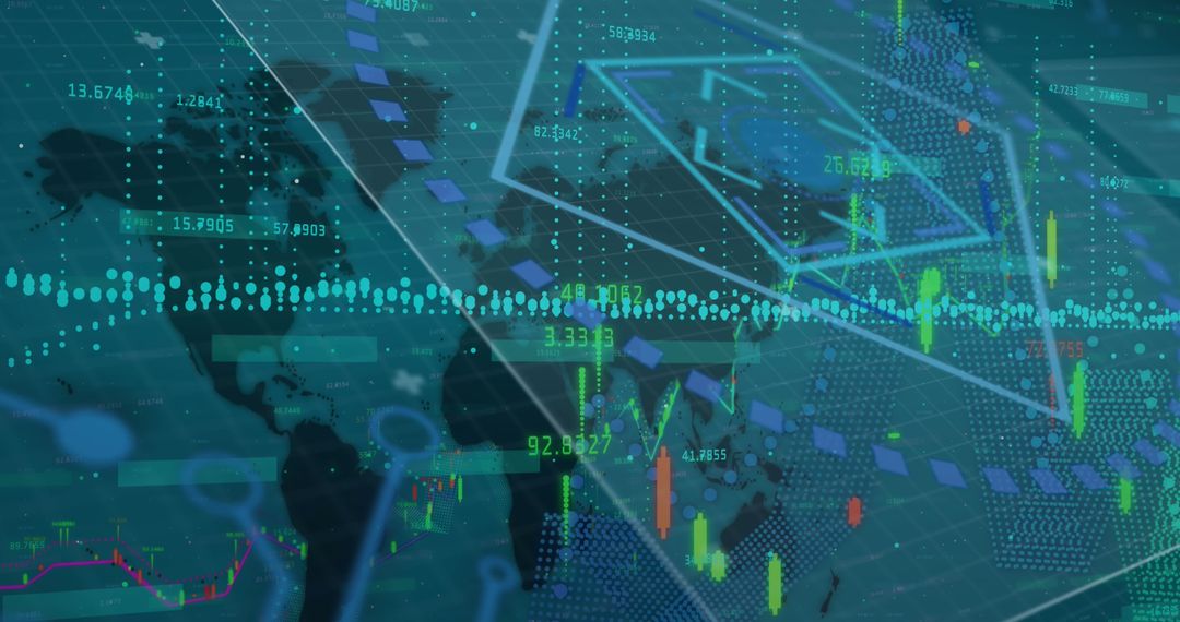 Digital Map with Global Data and Financial Analytics