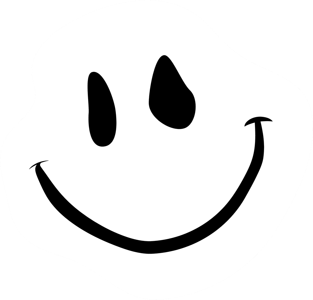 Abstract Smiley Face on Transparent Background