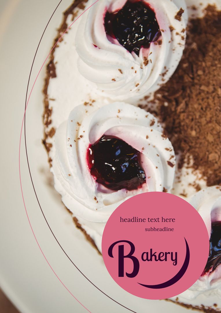 Close-Up of Gourmet Berry-Topped Creamy Dessert