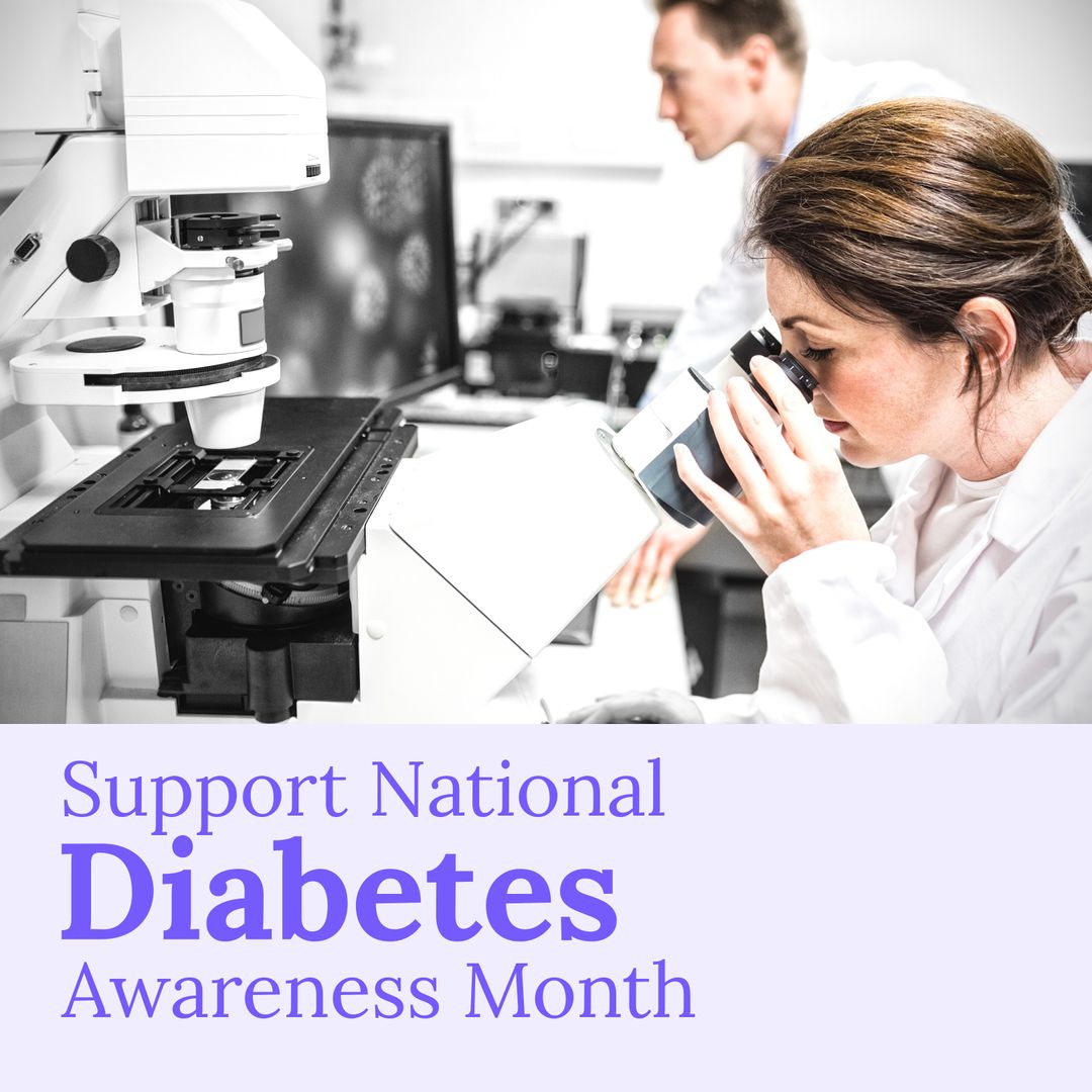 National Diabetes Awareness Month: Dedicated Medical Research in Lab - Download Free Stock Templates Pikwizard.com