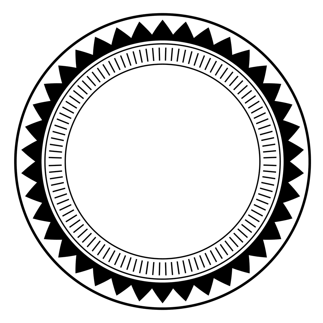 Abstract Black Shapes with Copy Space on Transparent Background