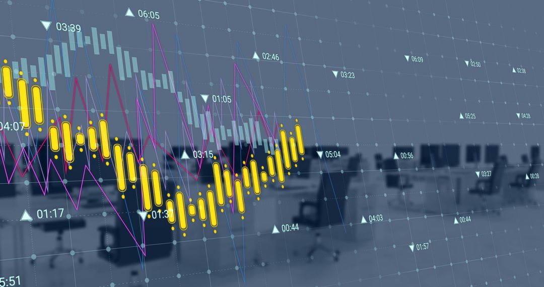 Financial Market Analysis with Digital Graph Overlay
