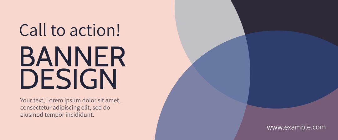 Modern Geometric Banner Design with Colored Geometric Shapes