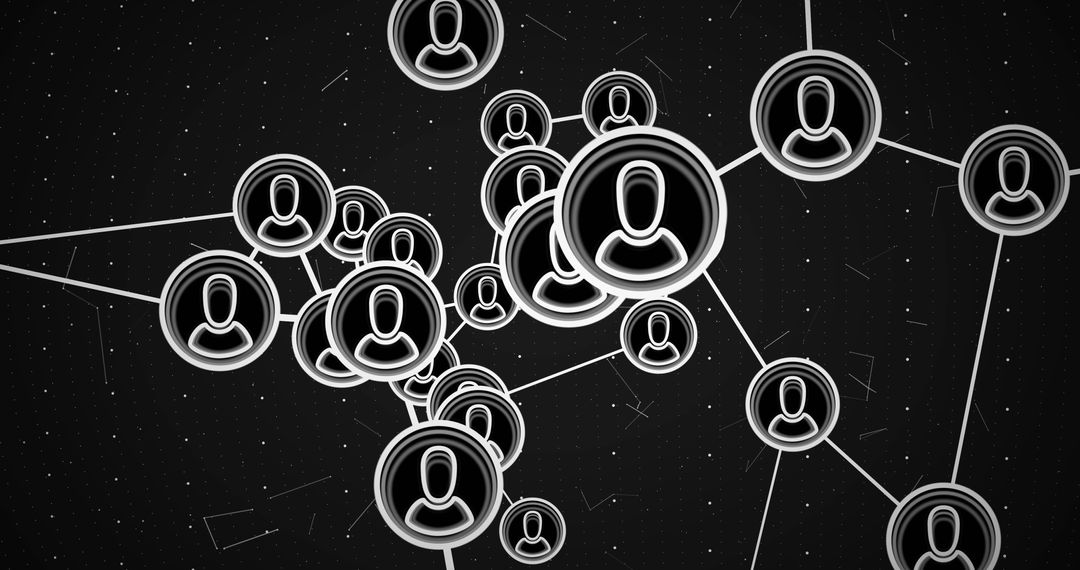 Global Network of People Connections on Digital Interface