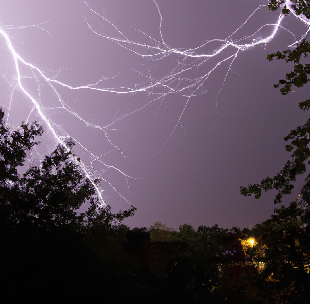 Dramatic Lightning Strikes Night Sky - Free Images, Stock Photos and Pictures on Pikwizard.com