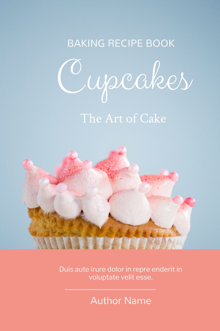 Delicious Cupcake Cover Design for Recipe Book - Download Free Stock Templates Pikwizard.com