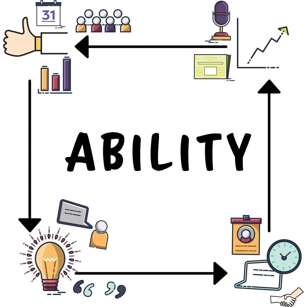 Ability Concept Illustration on Transparent Background for Communication