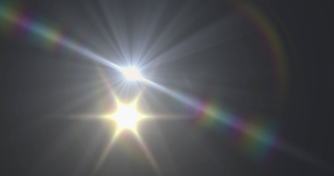 Dynamic Glow of Radiant Particles on Dark Background