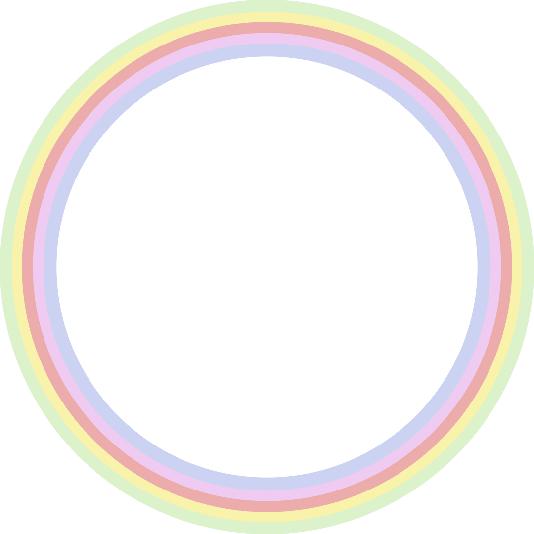 Colorful Transparent Circular Border in Pastel Hues