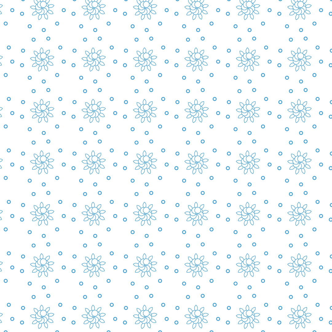 Seamless Vector Pattern of Blue Shapes on Transparent Background