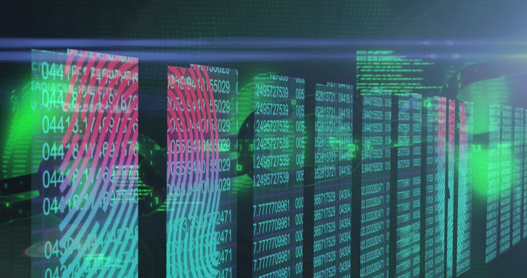 Abstract Digital Data Processing With Futuristic Graphics