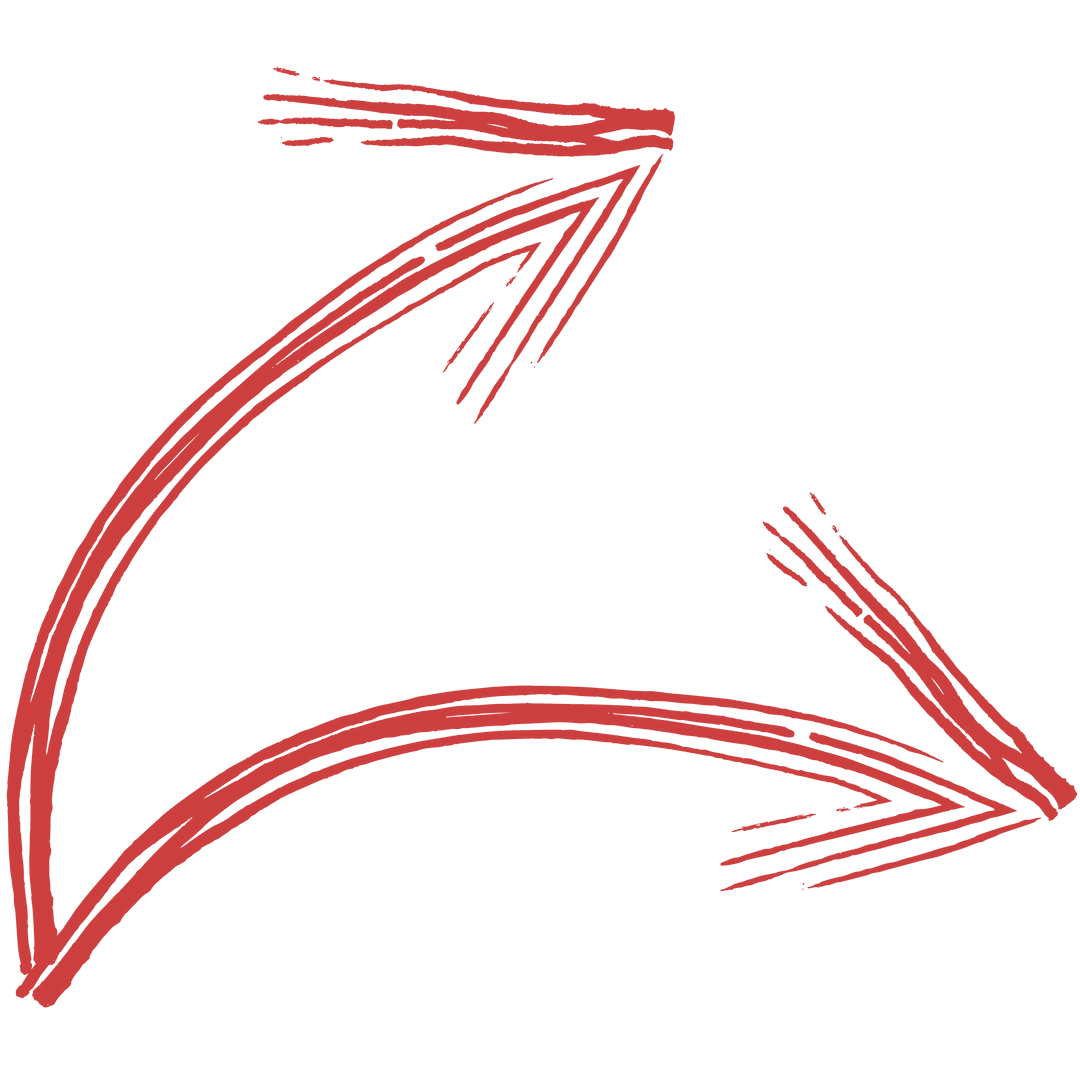 Transparent Red Hand-Drawn Arrows Vector Design