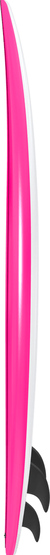 Bright Pink Surfboard on Transparent Background