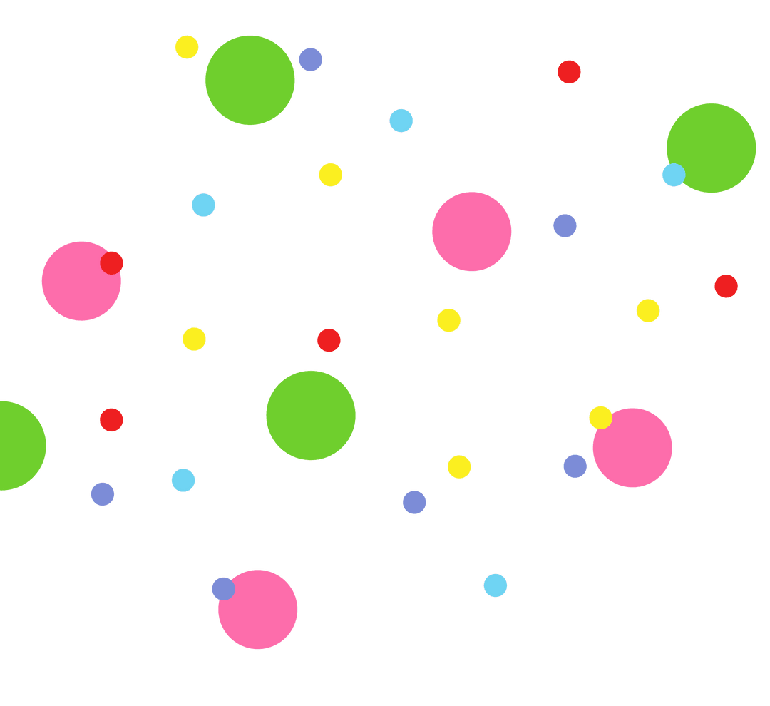 Colorful Circles on Transparent Background for Creative Design Use