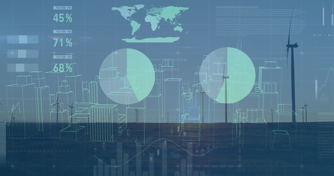 Wind Turbines with Digital Data Overlay