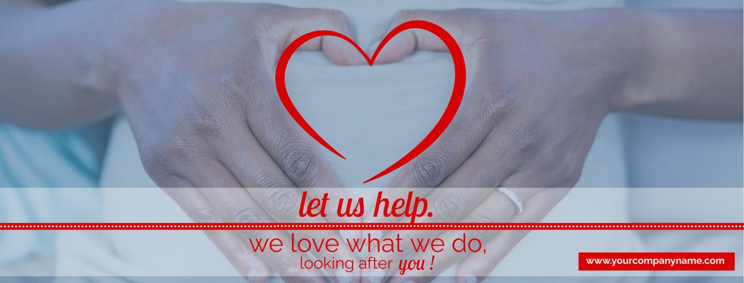 Compassionate Service Symbol Made from Heart-Shaped Hands