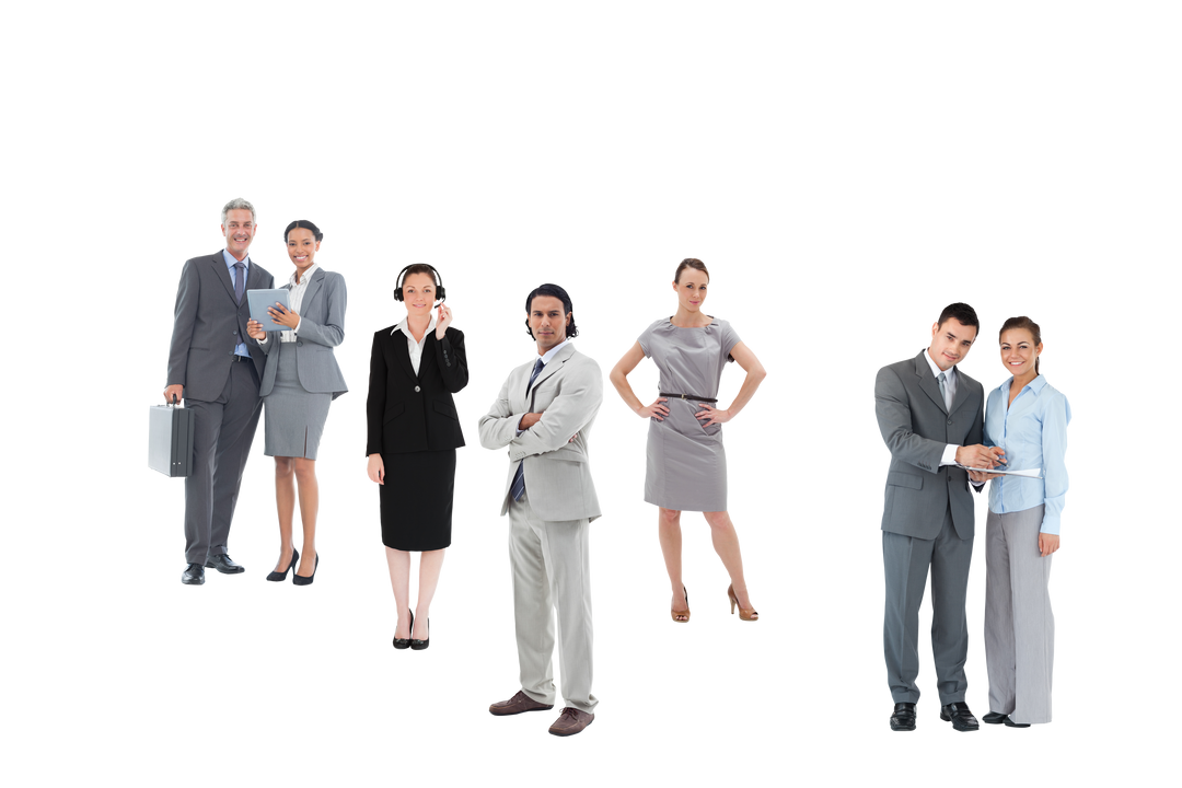 Diverse Group of Professionals Standing Together Transparent Background - Download Free Stock Images Pikwizard.com