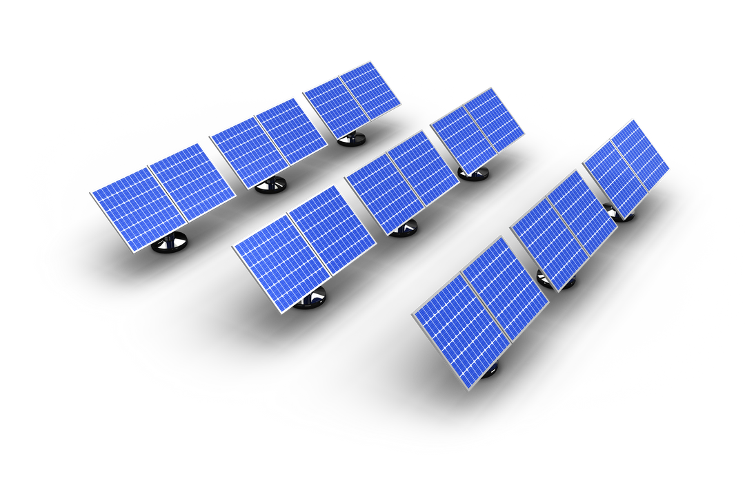 Transparent 3D Blue Solar Panels Array - Download Free Stock Images Pikwizard.com