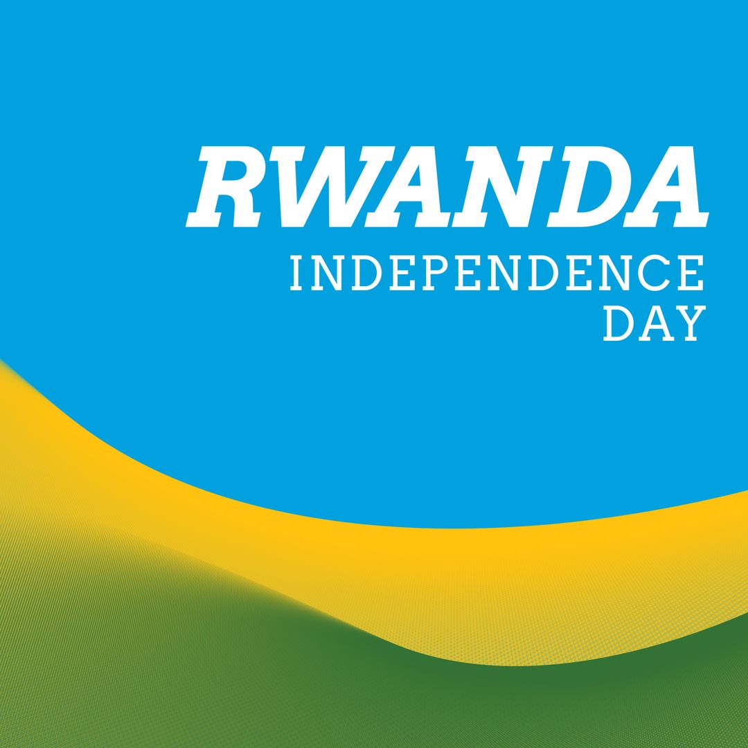 Rwanda Independence Day Celebration Background with National Colors