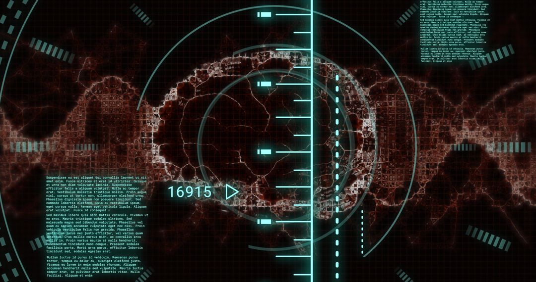 Digital brain and data processing concept