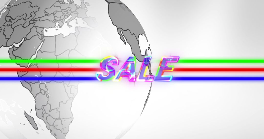 Global Sale Concept with Vibrant Overlay