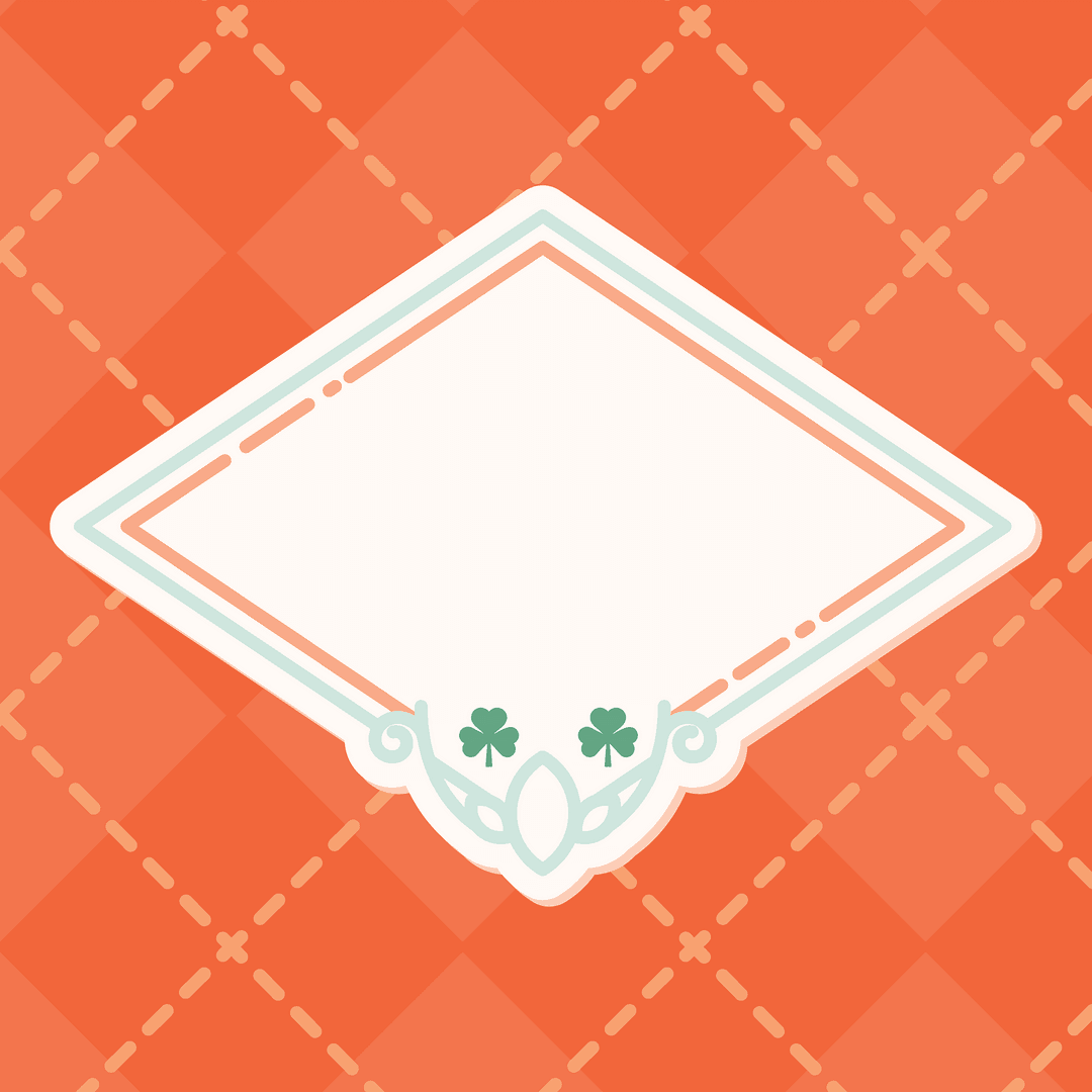 Decorative Diamond Card Mockup with Transparent Background