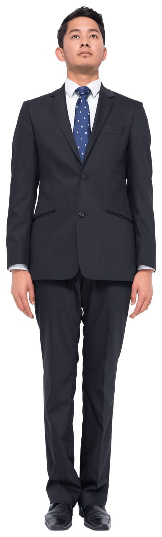 Formal Biracial Businessman on Transparent Background