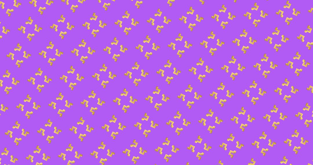 Seamless Yellow Music Notes Pattern on Violet Background