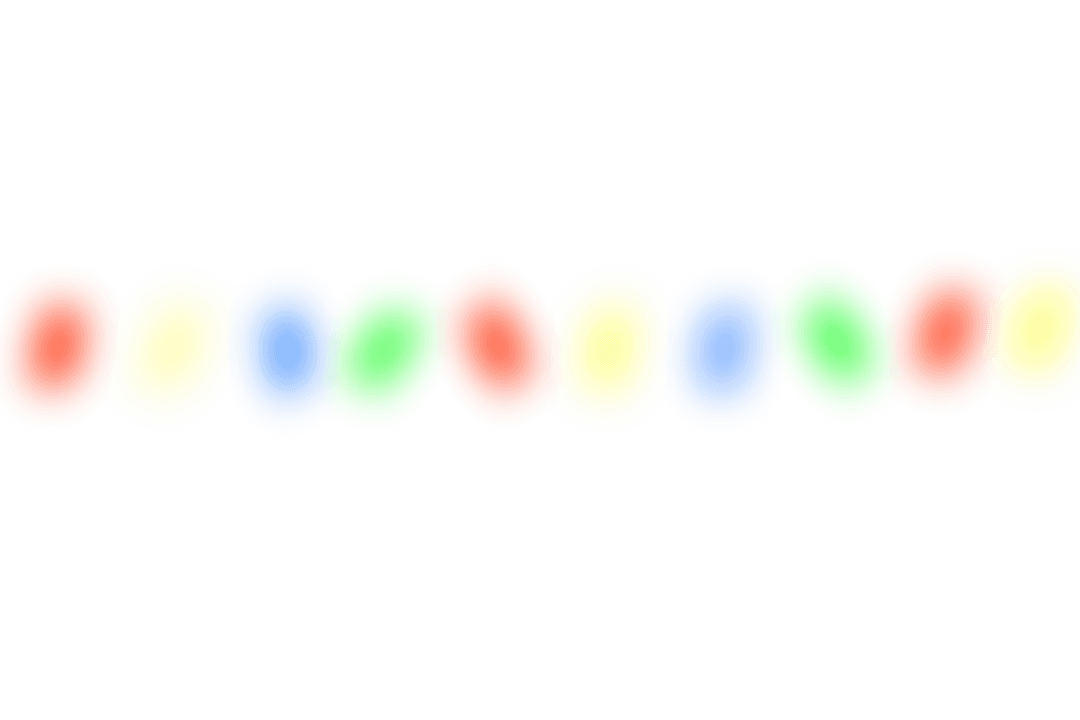 Layered Blur of Colorful String Lights on Transparent