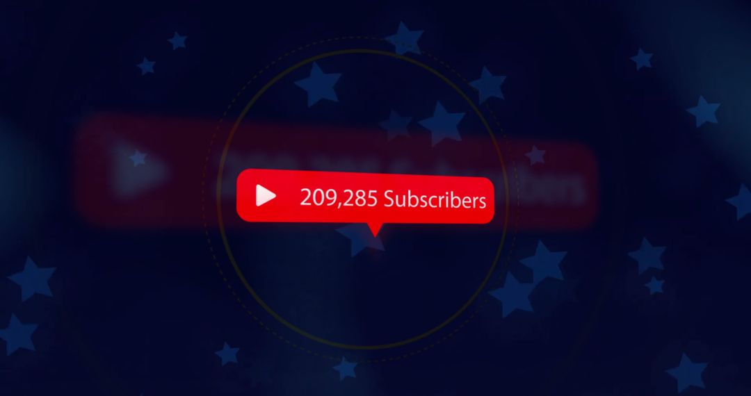 Digital Subscriber Icon on Blue Themed Background