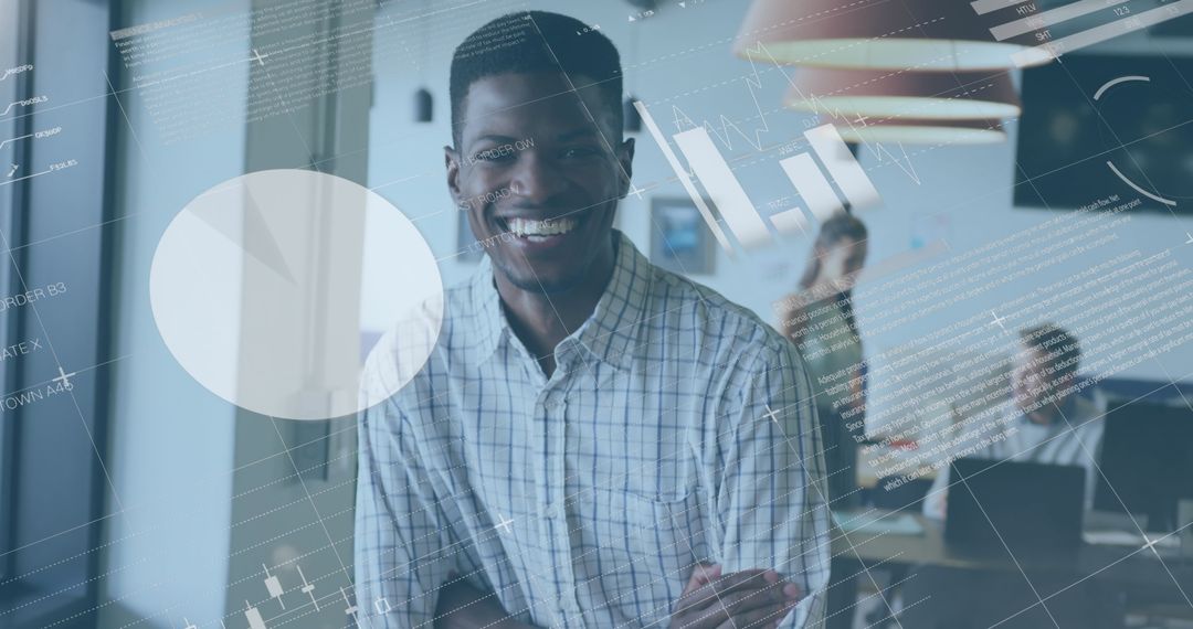 Financial Data Processing with Businessman at Office