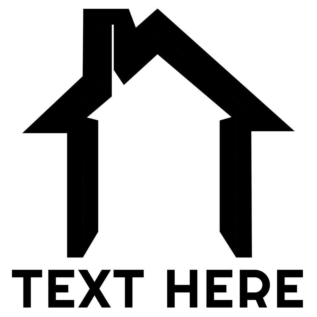 Minimalistic House Outline Logo with Text Placeholder - Download Free Stock Templates Pikwizard.com