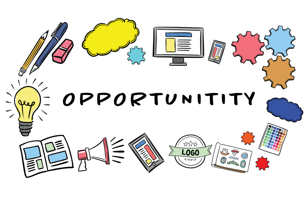 Creative Business Concepts on Transparent Background