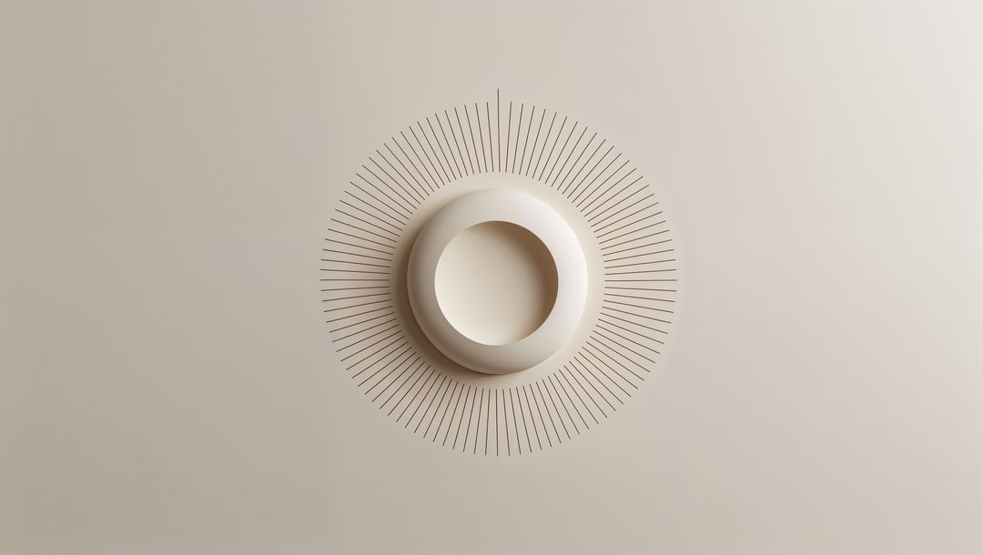 Minimalist Geometric Artwork with Concentric Rings