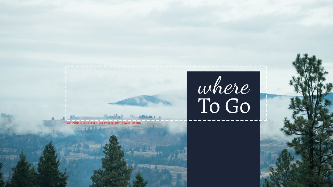 Misty Mountain Landscape with Encouraging Text