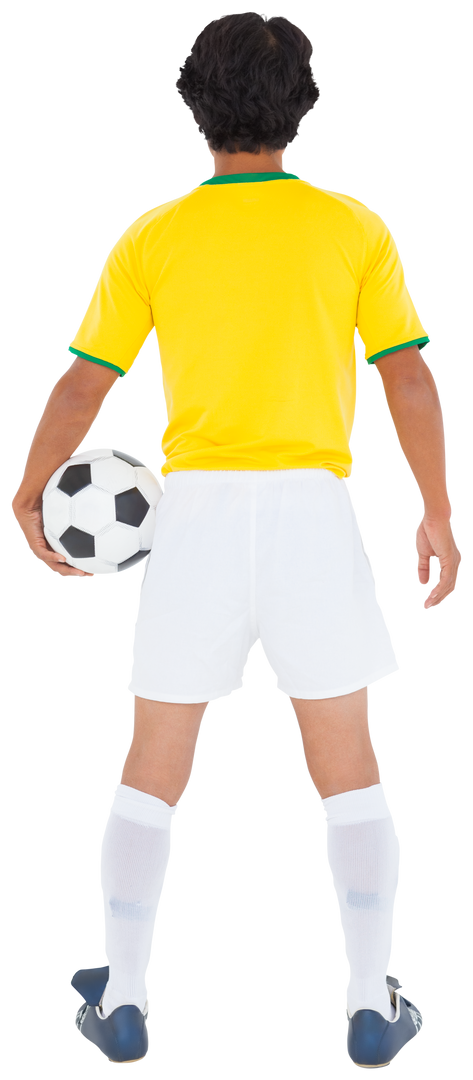 Transparent View of Football Player Holding Soccer Ball - Download Free Stock Images Pikwizard.com