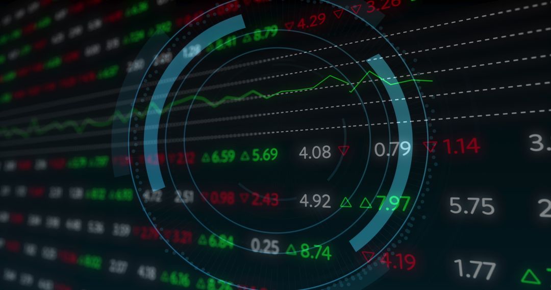 Digital Stock Market Interface with Futuristic Scope